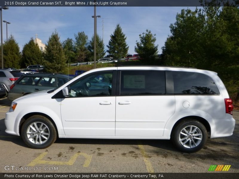 Bright White / Black/Light Graystone 2016 Dodge Grand Caravan SXT