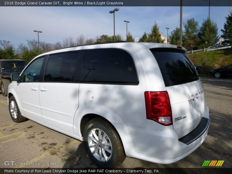 Bright White / Black/Light Graystone 2016 Dodge Grand Caravan SXT