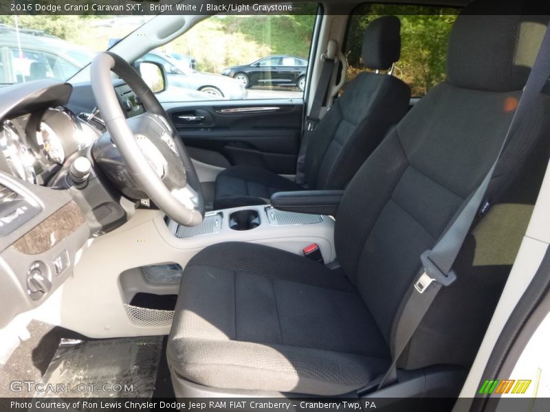 Bright White / Black/Light Graystone 2016 Dodge Grand Caravan SXT