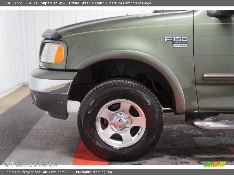 Estate Green Metallic / Medium Parchment Beige 2003 Ford F150 XLT SuperCab 4x4