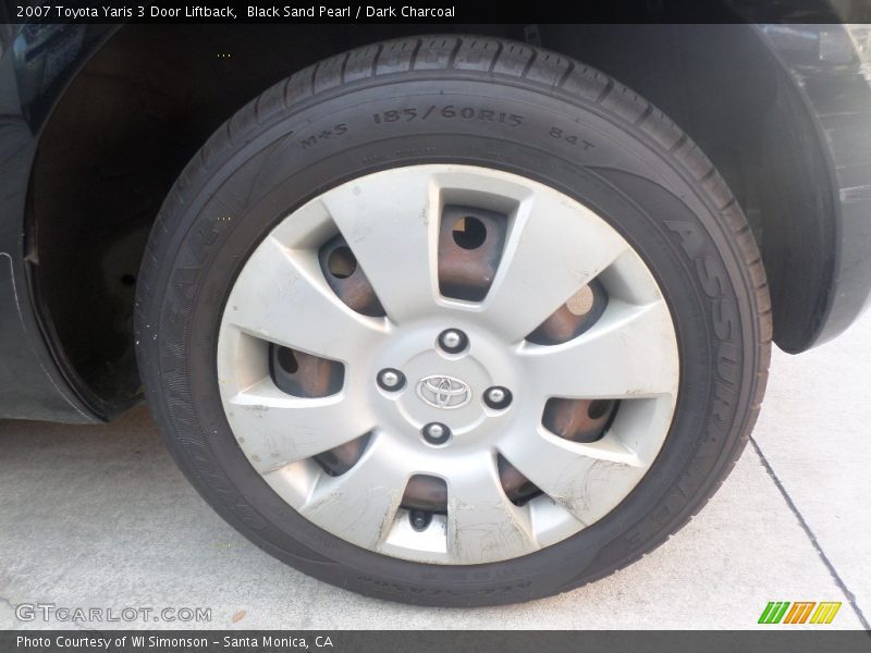 Black Sand Pearl / Dark Charcoal 2007 Toyota Yaris 3 Door Liftback