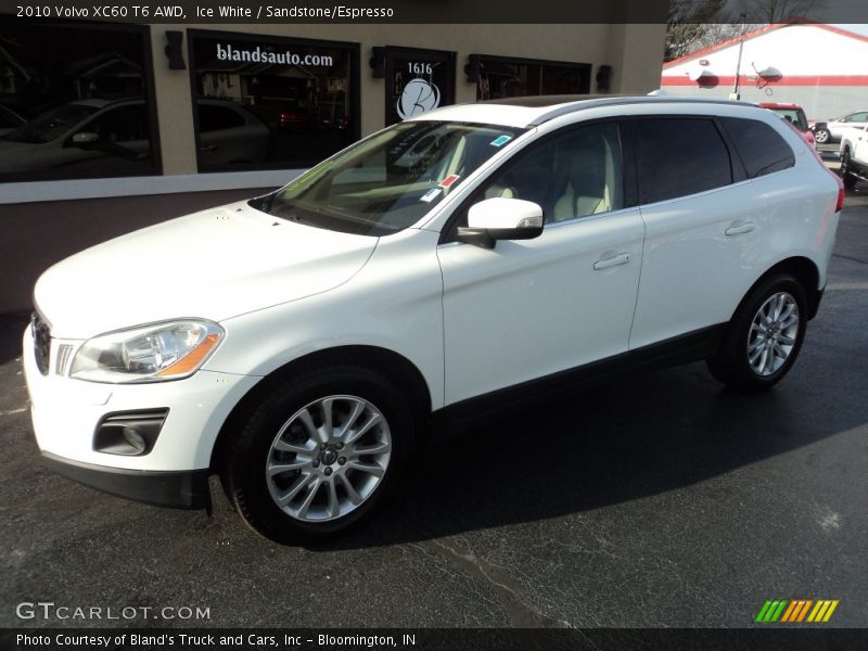 Ice White / Sandstone/Espresso 2010 Volvo XC60 T6 AWD