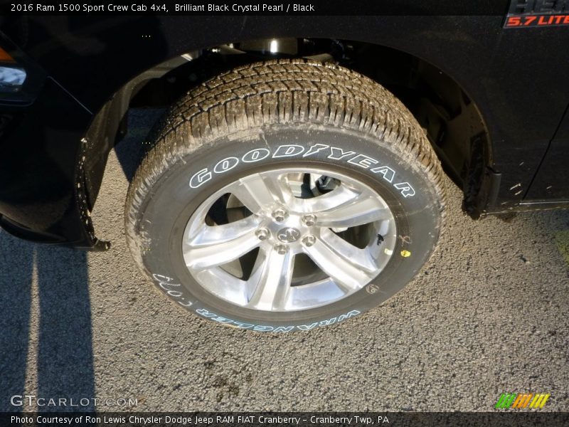 Brilliant Black Crystal Pearl / Black 2016 Ram 1500 Sport Crew Cab 4x4
