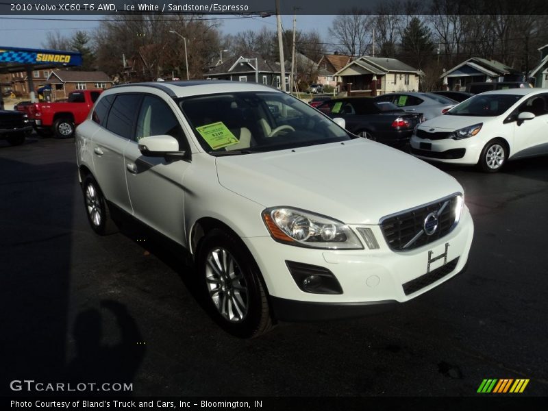 Ice White / Sandstone/Espresso 2010 Volvo XC60 T6 AWD