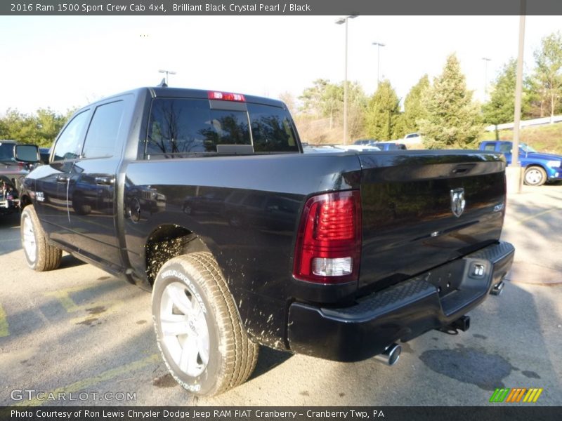 Brilliant Black Crystal Pearl / Black 2016 Ram 1500 Sport Crew Cab 4x4