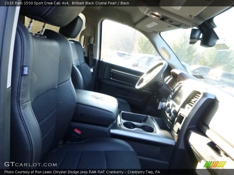 Brilliant Black Crystal Pearl / Black 2016 Ram 1500 Sport Crew Cab 4x4