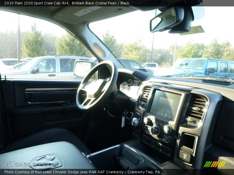 Brilliant Black Crystal Pearl / Black 2016 Ram 1500 Sport Crew Cab 4x4