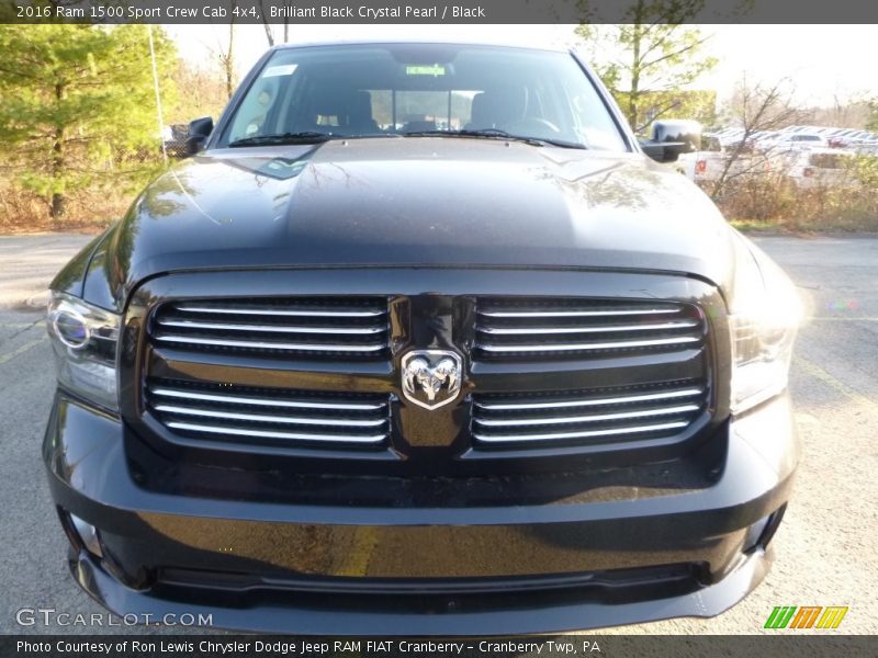 Brilliant Black Crystal Pearl / Black 2016 Ram 1500 Sport Crew Cab 4x4