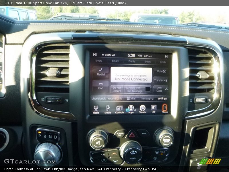 Brilliant Black Crystal Pearl / Black 2016 Ram 1500 Sport Crew Cab 4x4