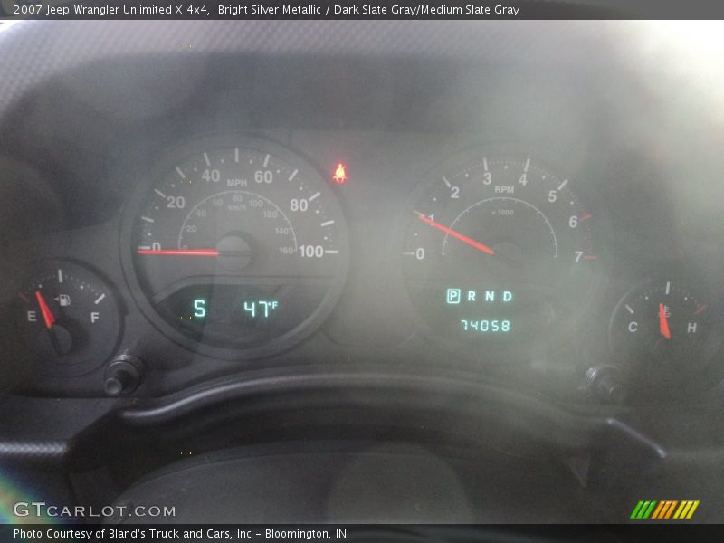 Bright Silver Metallic / Dark Slate Gray/Medium Slate Gray 2007 Jeep Wrangler Unlimited X 4x4