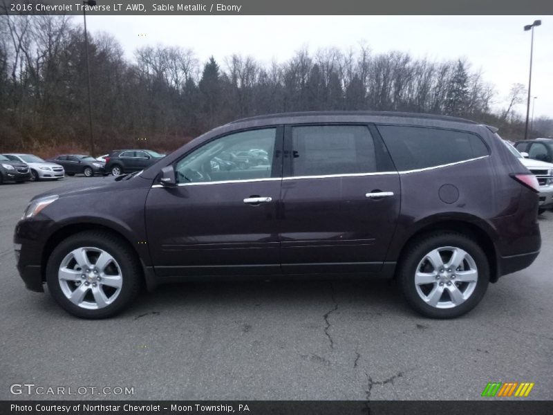 Sable Metallic / Ebony 2016 Chevrolet Traverse LT AWD