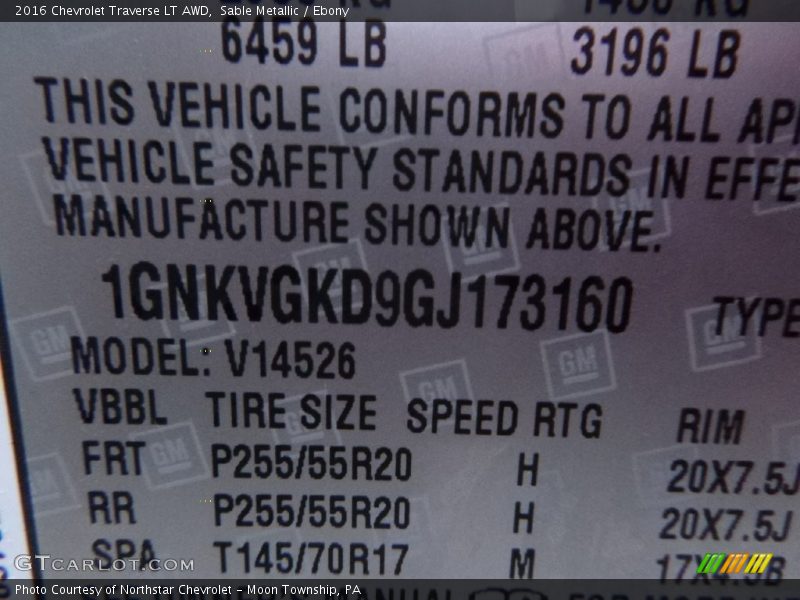 Sable Metallic / Ebony 2016 Chevrolet Traverse LT AWD