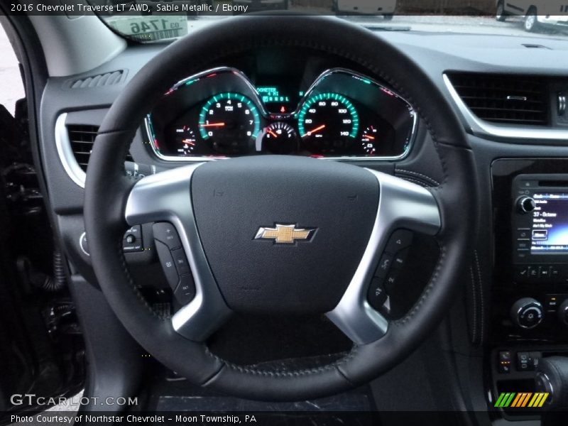 Sable Metallic / Ebony 2016 Chevrolet Traverse LT AWD