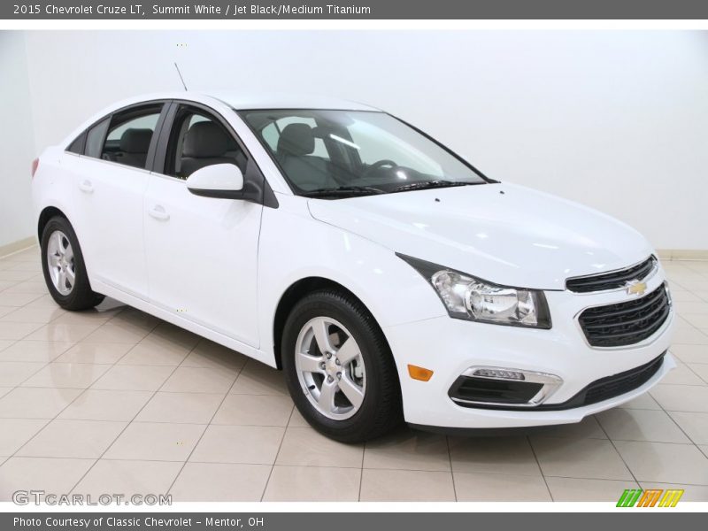 Summit White / Jet Black/Medium Titanium 2015 Chevrolet Cruze LT