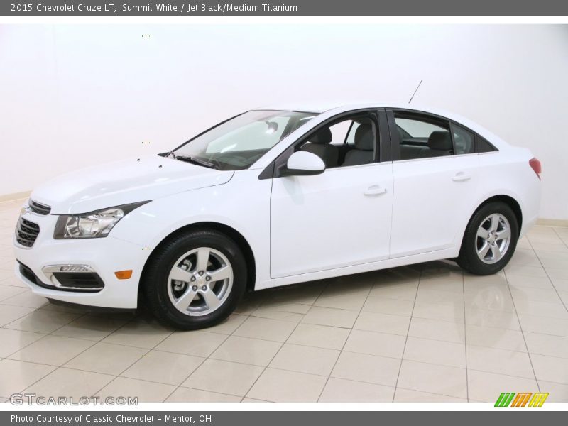Summit White / Jet Black/Medium Titanium 2015 Chevrolet Cruze LT