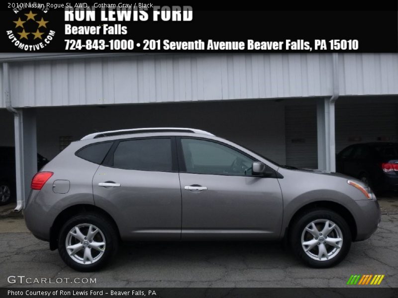 Gotham Gray / Black 2010 Nissan Rogue SL AWD