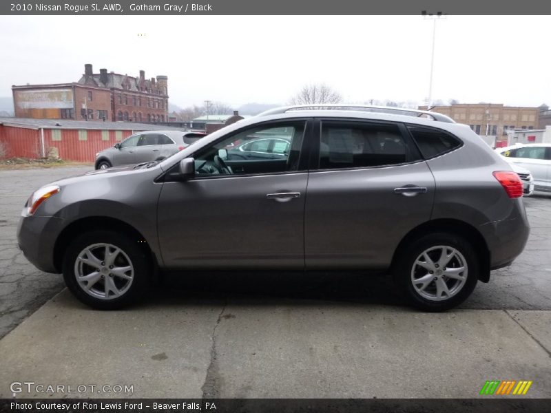 Gotham Gray / Black 2010 Nissan Rogue SL AWD