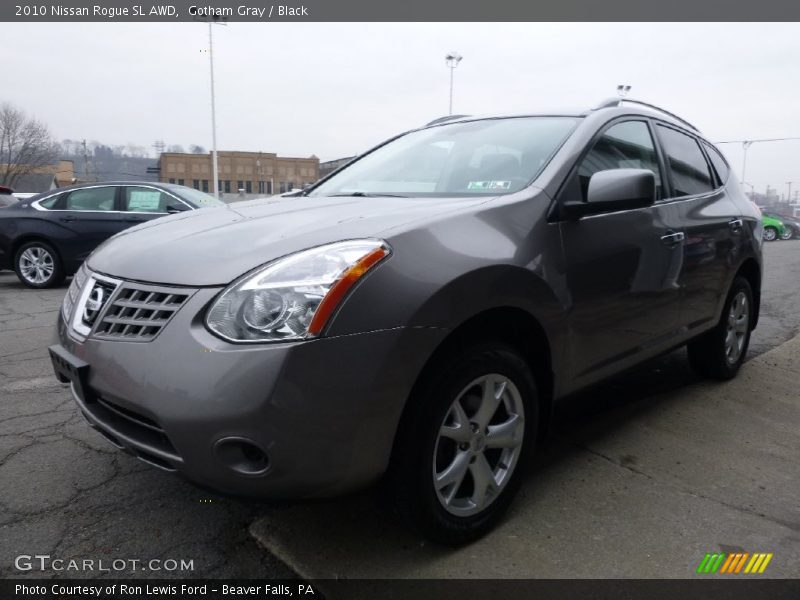 Gotham Gray / Black 2010 Nissan Rogue SL AWD