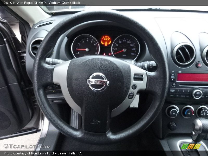 Gotham Gray / Black 2010 Nissan Rogue SL AWD