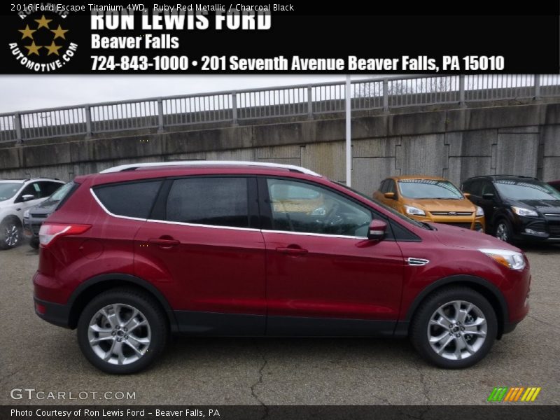 Ruby Red Metallic / Charcoal Black 2016 Ford Escape Titanium 4WD