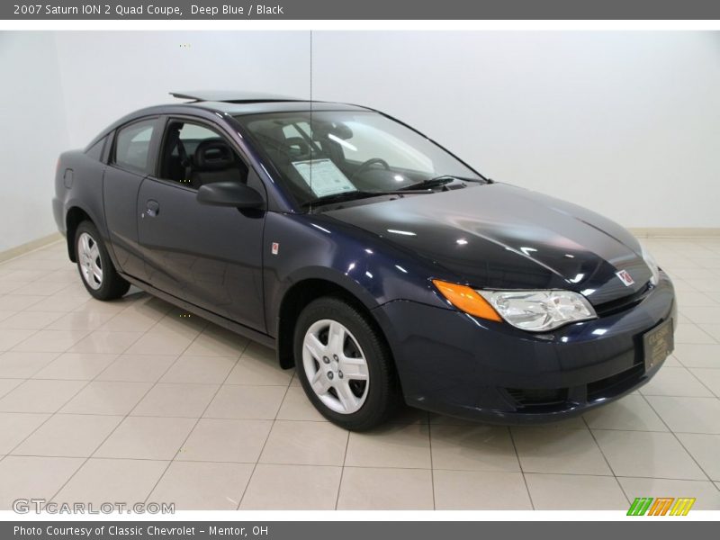 Deep Blue / Black 2007 Saturn ION 2 Quad Coupe