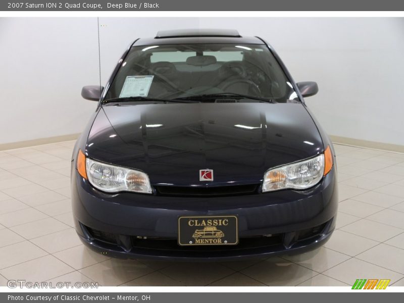 Deep Blue / Black 2007 Saturn ION 2 Quad Coupe