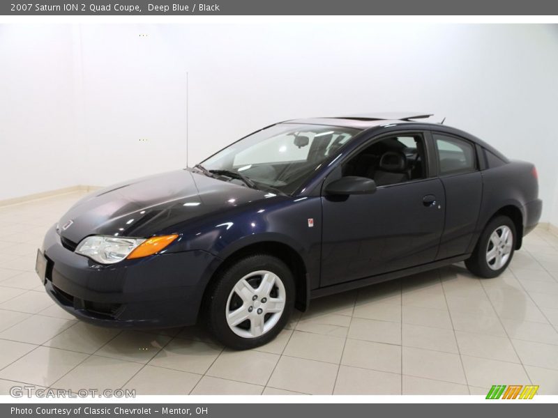 Deep Blue / Black 2007 Saturn ION 2 Quad Coupe