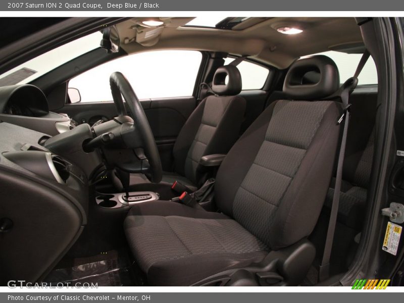 Deep Blue / Black 2007 Saturn ION 2 Quad Coupe