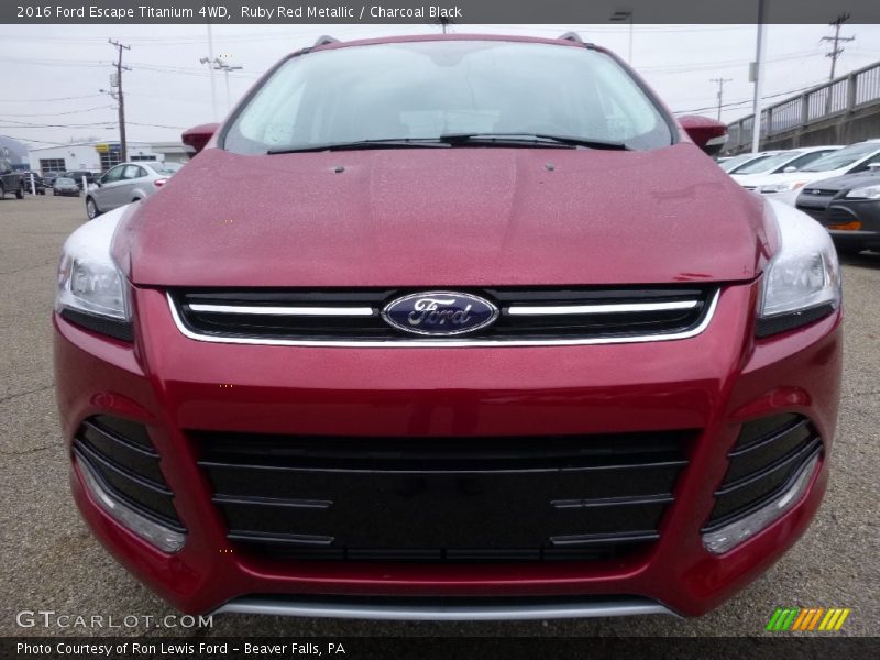 Ruby Red Metallic / Charcoal Black 2016 Ford Escape Titanium 4WD