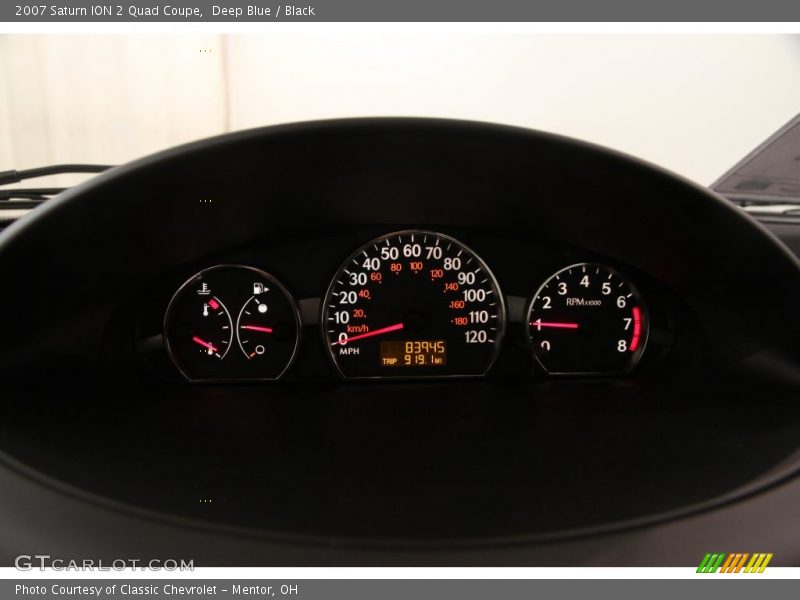 Deep Blue / Black 2007 Saturn ION 2 Quad Coupe