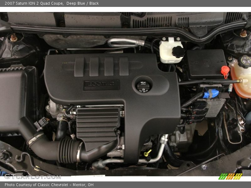 Deep Blue / Black 2007 Saturn ION 2 Quad Coupe