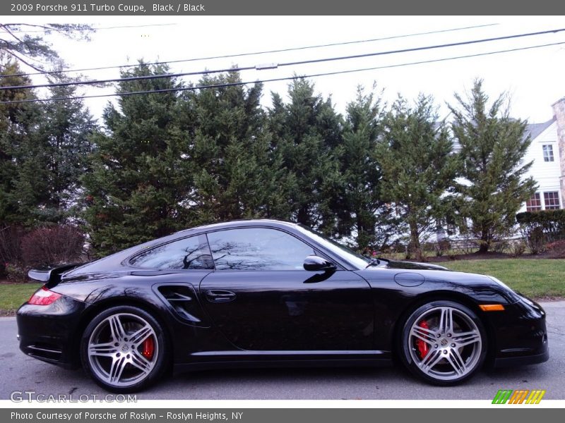 Black / Black 2009 Porsche 911 Turbo Coupe