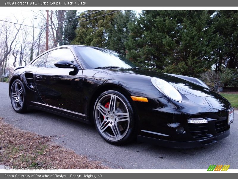 Black / Black 2009 Porsche 911 Turbo Coupe