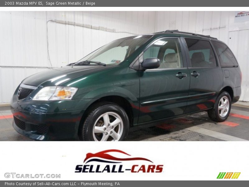 Sage Green Metallic / Beige 2003 Mazda MPV ES