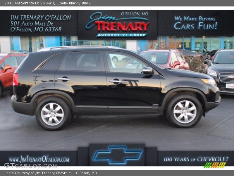 Ebony Black / Black 2013 Kia Sorento LX V6 AWD