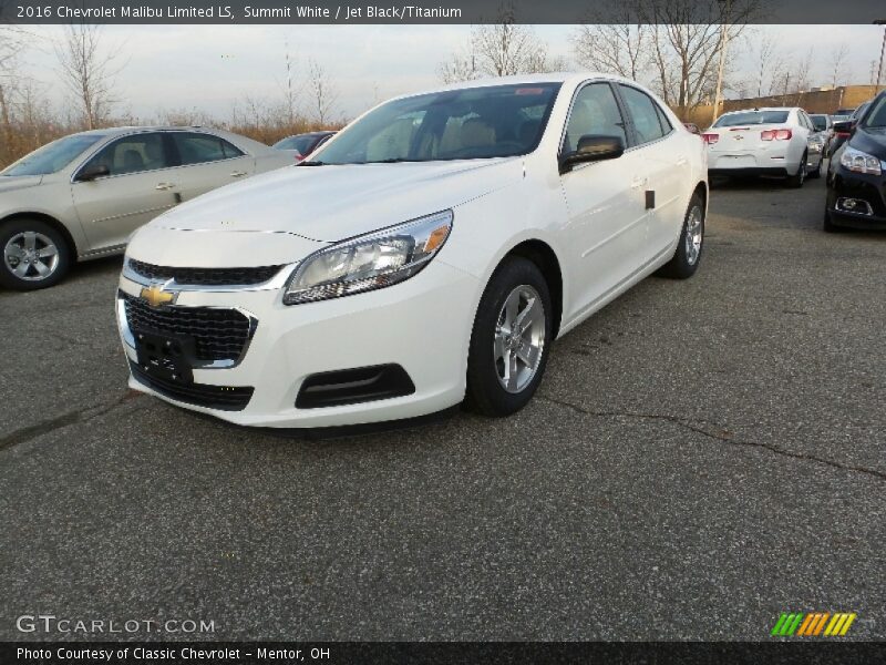 Summit White / Jet Black/Titanium 2016 Chevrolet Malibu Limited LS