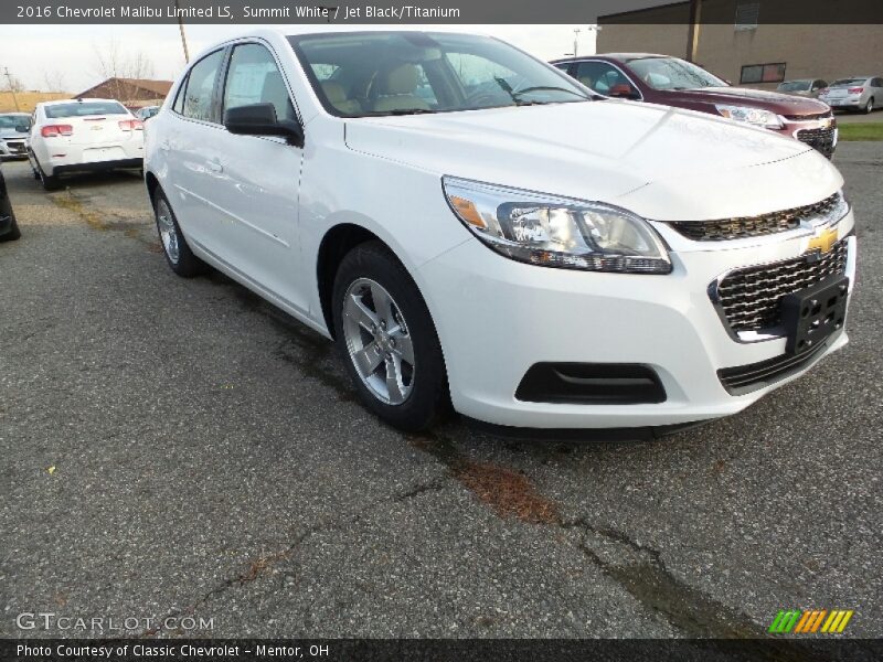 Summit White / Jet Black/Titanium 2016 Chevrolet Malibu Limited LS