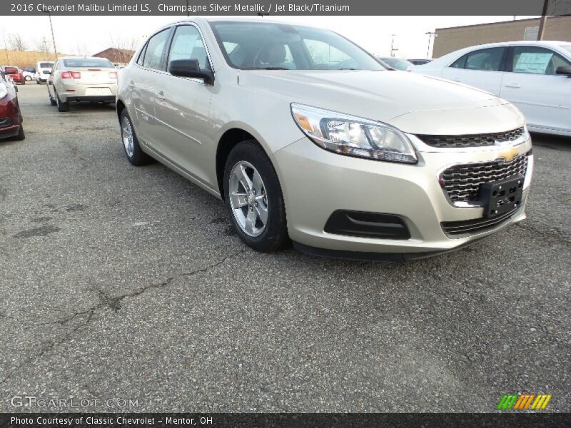 Champagne Silver Metallic / Jet Black/Titanium 2016 Chevrolet Malibu Limited LS