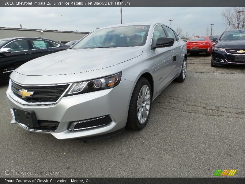 Silver Ice Metallic / Jet Black/Dark Titanium 2016 Chevrolet Impala LS