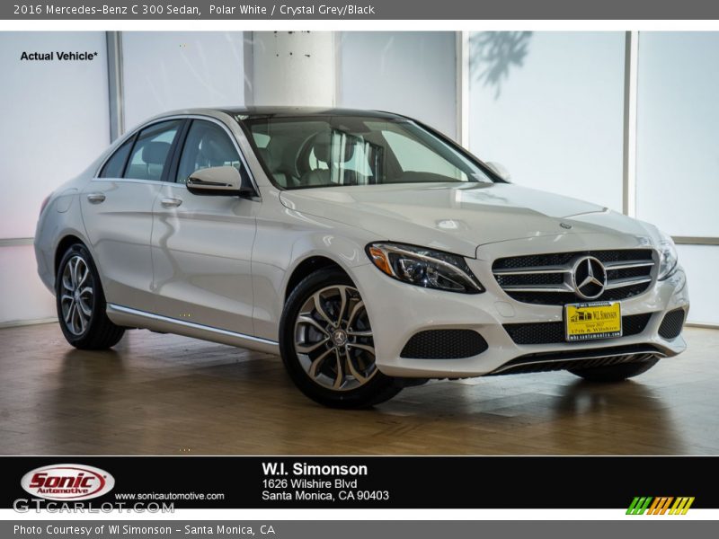 Polar White / Crystal Grey/Black 2016 Mercedes-Benz C 300 Sedan