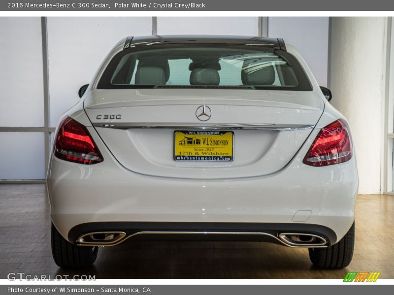 Polar White / Crystal Grey/Black 2016 Mercedes-Benz C 300 Sedan