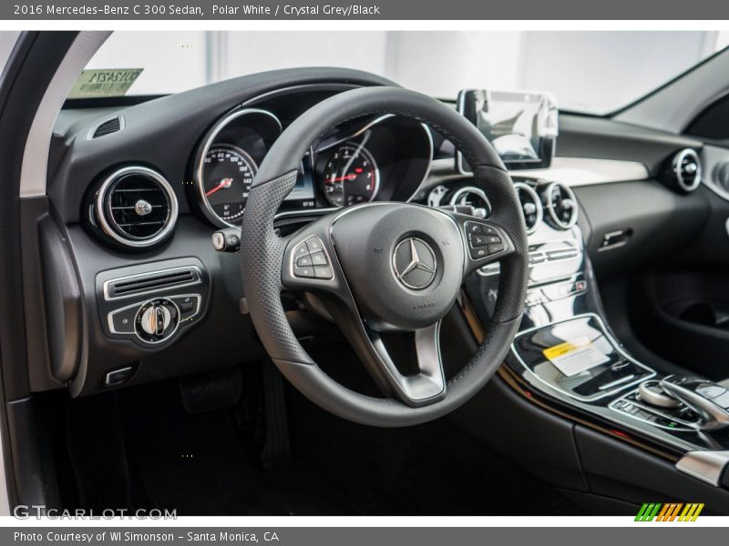 Polar White / Crystal Grey/Black 2016 Mercedes-Benz C 300 Sedan