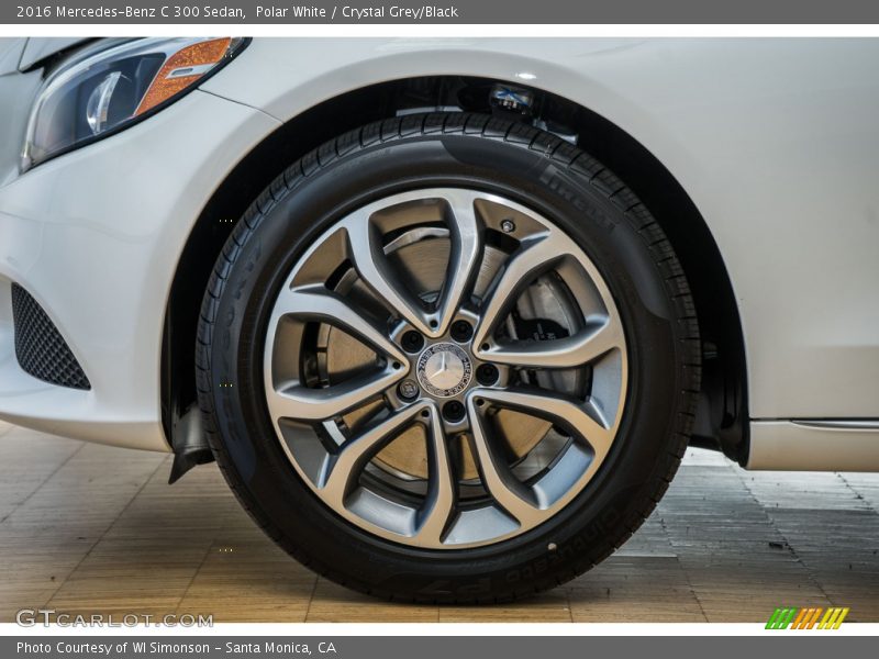 Polar White / Crystal Grey/Black 2016 Mercedes-Benz C 300 Sedan