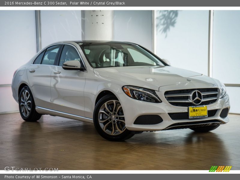 Polar White / Crystal Grey/Black 2016 Mercedes-Benz C 300 Sedan