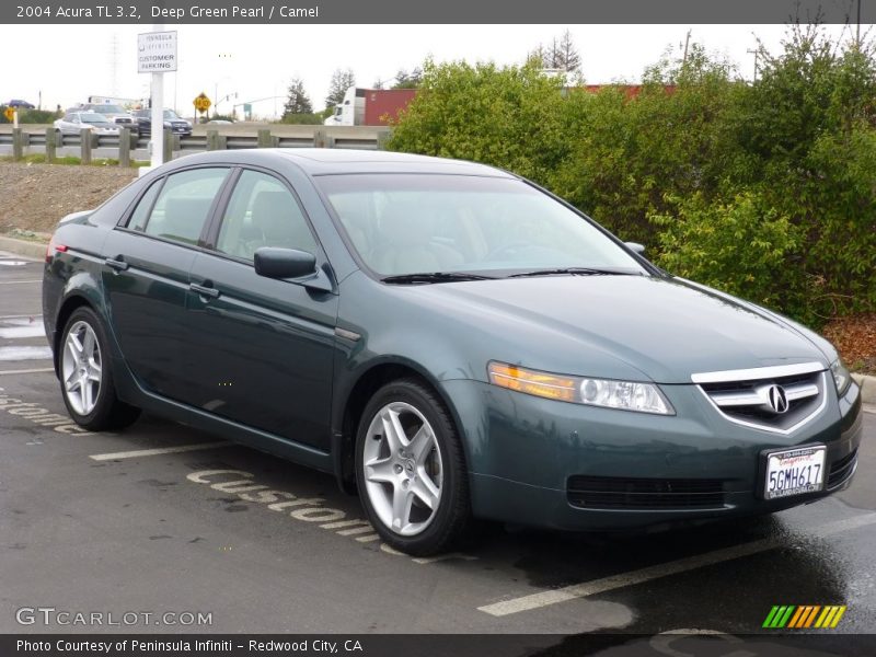 Deep Green Pearl / Camel 2004 Acura TL 3.2