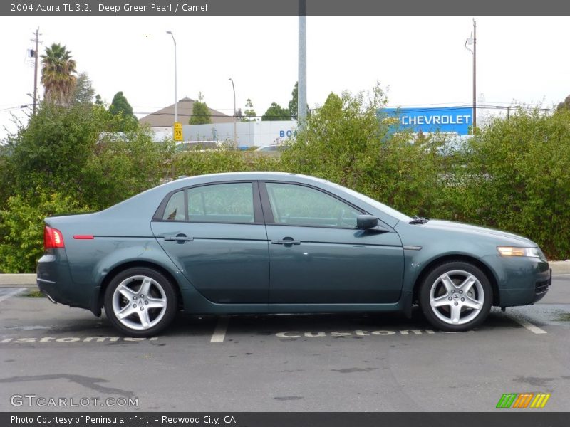 Deep Green Pearl / Camel 2004 Acura TL 3.2