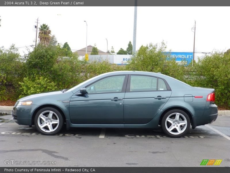 Deep Green Pearl / Camel 2004 Acura TL 3.2