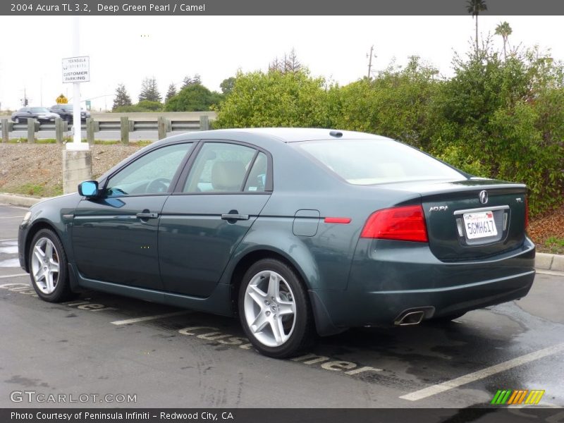 Deep Green Pearl / Camel 2004 Acura TL 3.2
