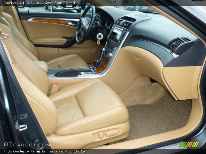 Deep Green Pearl / Camel 2004 Acura TL 3.2