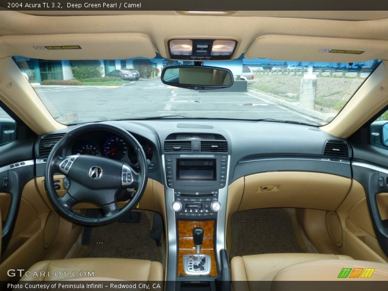 Deep Green Pearl / Camel 2004 Acura TL 3.2